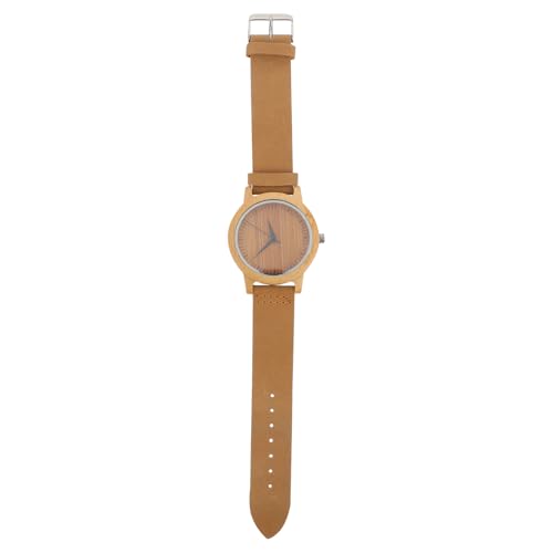NOLITOY Reloj de Madera de Bambú para Diseño Elegante Reloj de Cuarzo con...