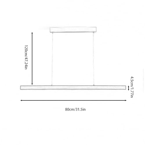 Lámpara colgante lineal LED de nogal para comedores e islas de cocina 5