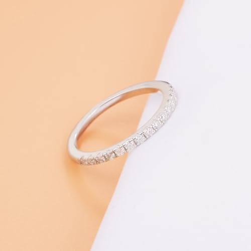 Moissanite Stackable Engagement Rings Eternity Promise Wedding Ring D Color VVS1 925 Sterling Silver Bridal Rings for Women Men2