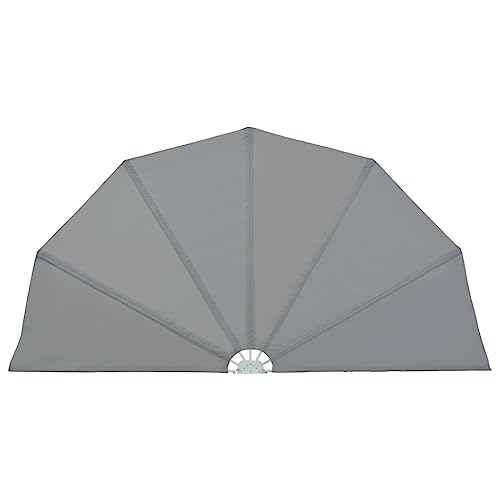 vidaXL Seitenfächer Terrasse 200cm Grau Balkonfächer Seitenmarkise Sichtschutz