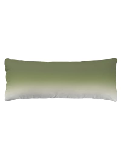 Image of SODIKA Body Pillow Cover with Zipper Closure, Ombre Sage Green Body Pillow Case Cover 20 x 54 Inches Soft, Wrinkle, Fade, Luxury Soft Removable Pillow Case, FBMBZI-20240228