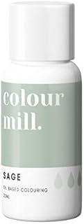 COLOUR MILL Oil Based Food Colouring 20ml Colours all Icings, Chocolate, Dough and more (Sage)