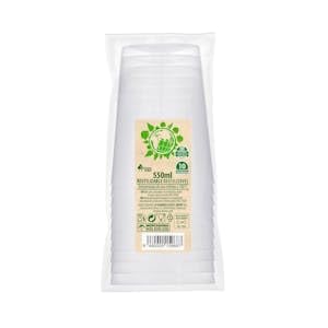 Vasos grandes de plástico Bosque Verde reutilizables y multiusos 550 ml Paquete 10 ud. Pack 2