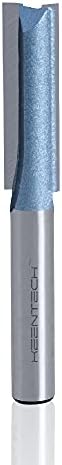 KEENTECH Straight Router Bits with 1/4" Shank, 1/4" Cutting Diameter, 3/4" Cutting Depth, C4 Grade Carbide Tipped Double Flute Straight Bits for Woodworking Beginner and Experts (KT01020404)