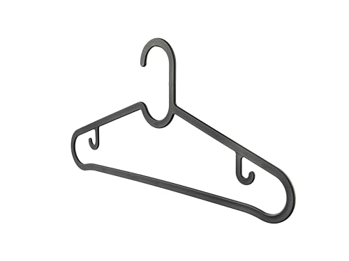 Milano Home Kleiderbügel Schwarz 20 Stück - Kleiderständer, Kleiderbügel Platzsparend,Kleiderbügel Kunststoff, Platzsparende Kleiderbügel, Bügel schwarz, Hangers Clothes, Schwarze Kleiderbügel