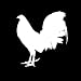 Funny Animal Gamefowl Rooster Decal Vinyl Sticker for Car Truck Window Bumper Self Adhesive 13.2x14.5CM