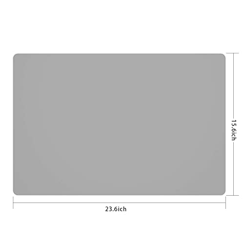 Panzexin Silicone Placemats, Food-Grade Non-Slip Waterproof, Dining, Stain Resistant, Countertop Protector, Kitchen Counter Mat, Heat Resistant, Baking Mat Dishwasher Safe (23.6"×15.7"-1Pack, Gray) #TOP2