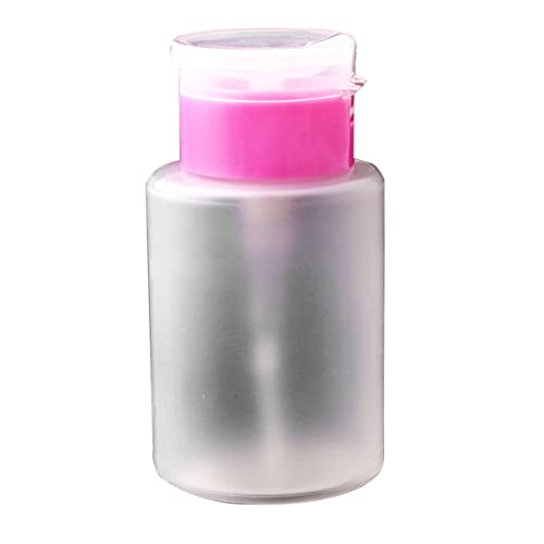 HONMEET 150ml ネイルボトル プレッサーボトル ロック式 ポンプディスペンサー ネイルアート用 プラスチック製 再利用可能 液体充填 容器 ピンク