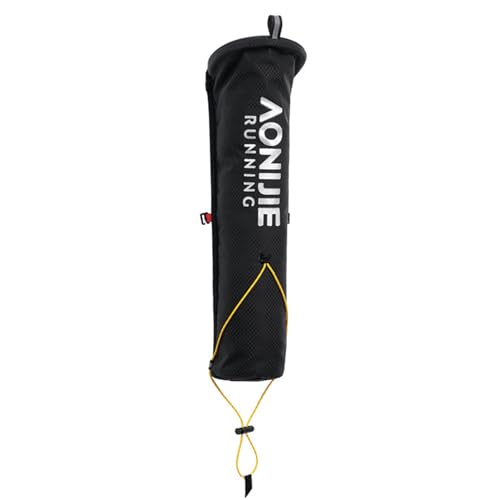 AONIJIE Trekking Pole Pouch Waterproof Hiking Poles Storage Bag for Backpacks & Running Vests Lightweight (25-Black, One Size)