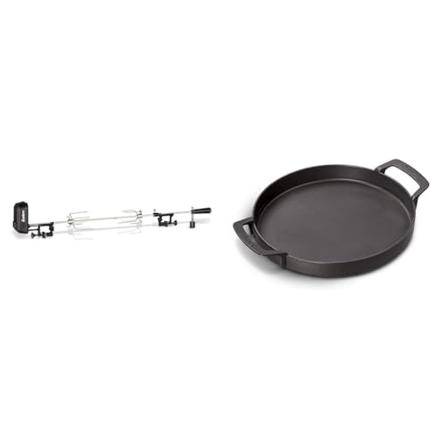 Enders Grillspieß Pro, edelstahlfarben & Switch Grid Pfanne, aus Gusseisen, Gasgrill mit Rost-in-Rost System, Grill-Rost-Zubehör, Gasgrills Monroe, Kansas, Boston, #7792