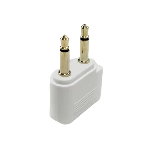 Yeiwenl-3-Pack-35mm-Male-to-35mm-Female-Airplane-Headphone-Adapter-for-Headsets-airline-35mm-jack-adapter-Gold-Plated-with-Carrying-bagWhite