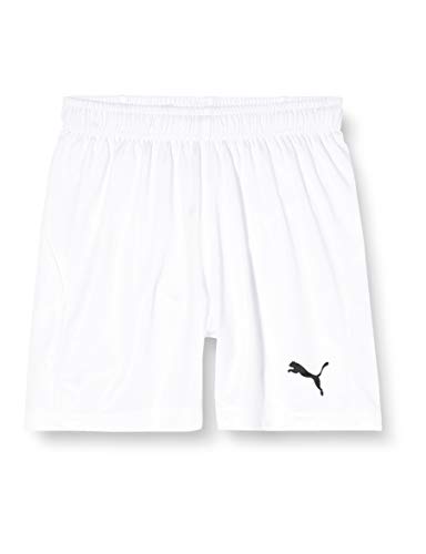 PUMA Liga Shorts Core with Brief Jr, Pantaloncini Unisex Bambini, Bianco White Black, 176