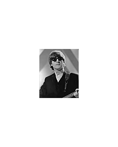 Poster de musique brillant Beatles English Singer John Lennon 20,3 x 25,4 cm - Les Beatles, Paul McCartney, John Lennon, RIngo Starr, George Harrison Poster de musique brillant Beatles English Singer John Lennon 20,3 x 25,4 cm