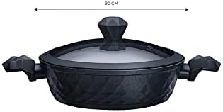 KARACA Bio Diamond Non-Stick Antibacterial Handles Induction Casserole Pot, 5 lt 11 lbs 11.8" 30 cm, Cooking Pot, Non Stick Pot, Soup Pot, Induction Safe