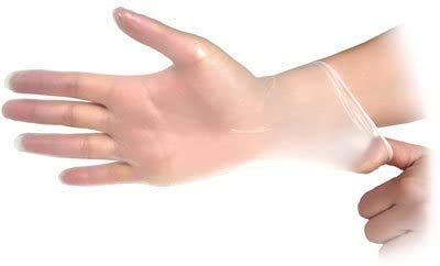 GUANTE VINILO SIN POLVO - CAJA 10 PAQ. DE 100 UDS (TALLA M)