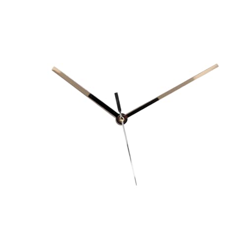 Image of 12mm Wall Clocks Silent Movement and Glossy Silver Hands, Battery Operated Clock Movement and Needles, Replacement Clock Machine with Hands (Silver State Pati)
