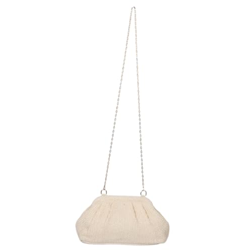 Sac à main plissé blanc de plage et vacances d'été