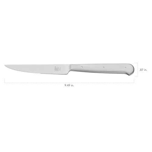 ZWILLING Contemporary Steak Knife Set of 8, Oval handle, Stainless Steel, with 12" x 10" case