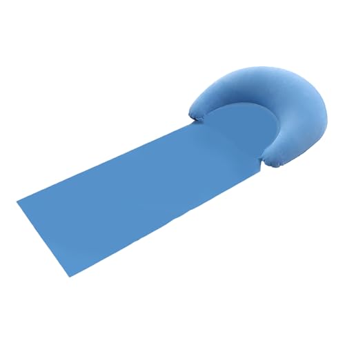 Esterilla de playa con respaldo plegable, manta de playa con cojín inflable, base de relajación para jardín, camping, viajes, vacaciones