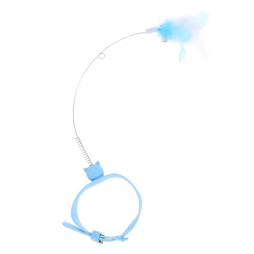 GRIRIW 猫杖のおもちゃシリコン猫ティーザースティックインタラクティブな子猫猫首輪のおもちゃ自己遊びの屋内猫のためのおもちゃをお楽しみください