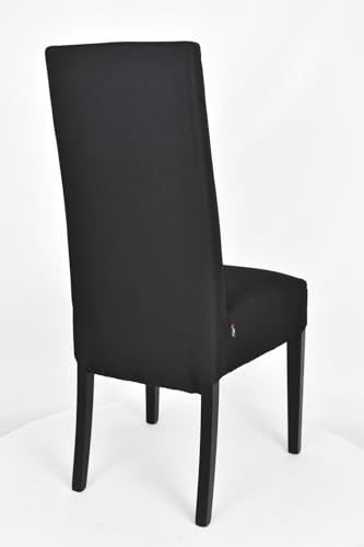 Miniatura 7 de Tommychairs - Set 4 Sillas Chiara Para Cocina, Comedor, Bar Y Restaurante, Solida Estructura En Madera De Haya Y Asiento Tapizado En Tejido Color Negro