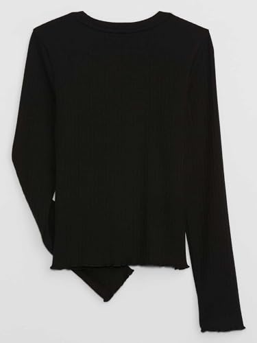 Image of Gap Girls' Long Sleeve Ribbed Tee