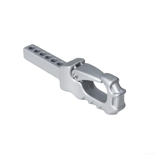 Remolque su carga fácilmente con este enganche de aluminio de alta resistencia diseñado para uso R/C (plateado)
