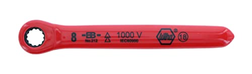 Wiha 21208 Ratchet Wrench with Insulated Handle, Metric, 8mm