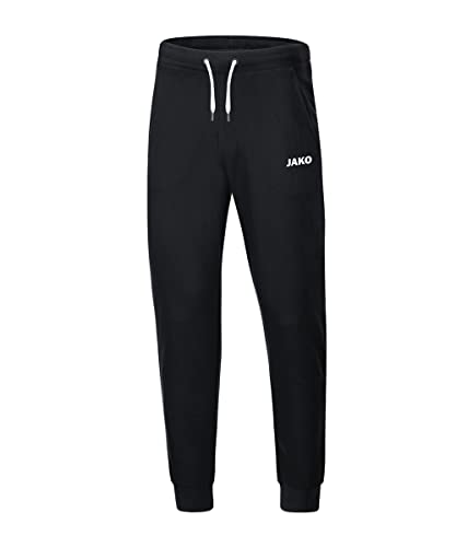 JAKO Herren Jogginghose Base mit Bündchen, Schwarz, M