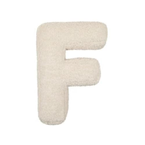 Goufride Almohada con Letras, Almohada con Letras Inglesas, Cojín con Letras del Alfabeto, Almohada con Letras Inglesas F