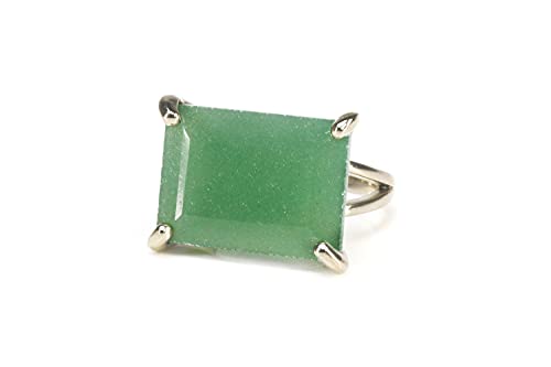 Bague aventurine argent anti-allergie bague personnalisée à votre taille exacte