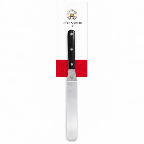 King Arthur Baking Company Offset Spatula Japanese Stainless Steel 8-Inch Flexible Blade For Precise Cake Decorating