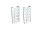 Kimalab Vegetable Capsule Counting Holding Tray Bundle, Two 50 pcs (100 pcs Total) Capacity Trays for Supplement Blends (0 Capsule - White)