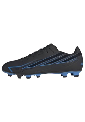adidas Unisex-Adult F50 Hyperfast Club Firm Ground/Multi Ground, BlackBlackLucidRayBlue, 10