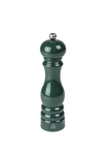 PEUGEOT - Paris u'Select Pepper Mill 22 cm - ParisRama Collection - 6 Pre-defined Grinding Settings - PEFC Certified Wood - Made in France - Forest Green Lacquered Colour