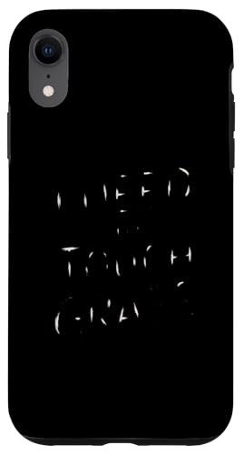 �������E�֖߂肽�� I NEED TO TOUCH GRASS ���b�Z�[�W �t���[�Y �X�}�z�P�[�X iPhone XR �p