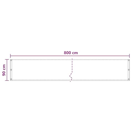 Protección visual balcón resistente al viento y rayos UV con ojales 5