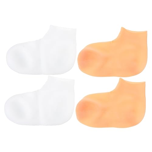 IWOWHERO 2 Pairs Exfoliating Socks for Dry Cracked Feet Moisturizing Foot Socks