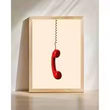 Affiche rétro téléphone MAIMANG pour habiller un mur vide avec un cadre vintage 50x70