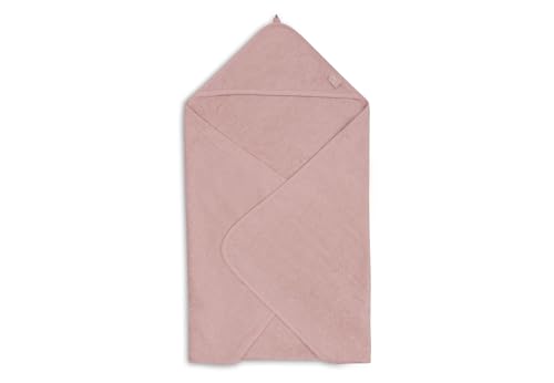 Jollein Kapuzenhandtuch Baby - Frottee, Wild Rose - 100% Baumwolle - 75x75cm - OEKO-TEX-Zertifziert - Babyhandtuch mit Kapuze für Mädchen und Jungen