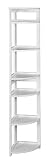 Regency Flip Flop Corner Folding Bookcase, 67-inch, White