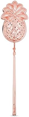 Pinky Up Pineapple Shaped Tea Ball, Reusable Loose Leaf Tea Infuser, Brew Tea with ease, Stainless Steel, Rose Gold