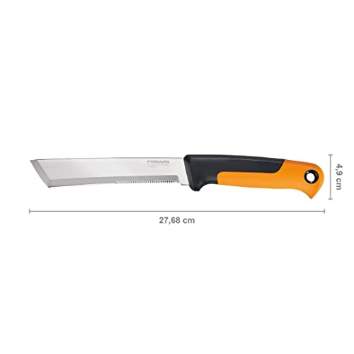 Fiskars Harvesting Knife, For thick stems and stalks, Length: 15 cm, Stainless steel/plastic, Black/Orange, X-series, K82, 1062830