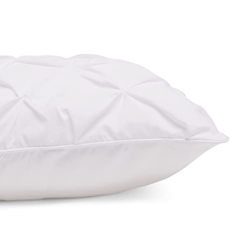 Image of Amazon Basics Soft, Lightweight Twin Size Comforter Set, All-Season Down-Alternative 2-Piece Bedding Set, Pinch Pleat Design with Piped Edges, Twin /TwinXL, Bright White