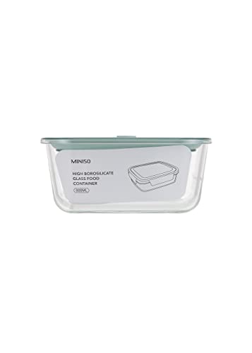 Image of MINISO 800ML Durable Square Glass Storage Container with Air Vent Lid for Kitchen,800ML
