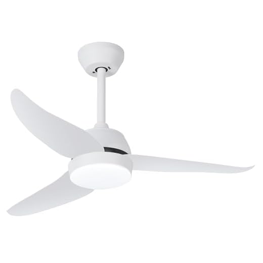 snsok Ventilador de Techo con Luz Silencioso, Motor DC, 6 Velocidades, 3 Colores, Temporizador, Modo Brisa Natural, Doble Altura - Ideal para Verano e Invierno (Blanco, 92 CM)