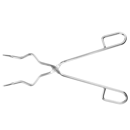 NUOBESTY Stainless Steel Crucible Tongs Laboratory Clamp Beaker Holder Biochemical Flask Clip Sturdy Lab Utensils for Scientific Research and Industrial Use