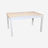 sweeek - Table de Jardin Elora Extensible Aluminium Blanc. 8 Places. 135/270 x 90 x 75 cm