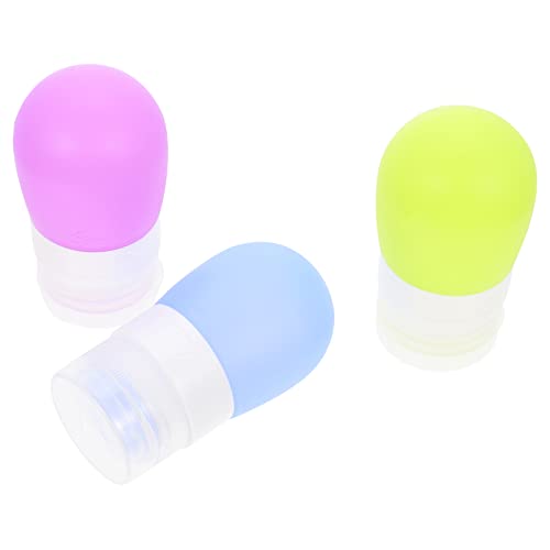 FOMIYES 3 Piezas Botella De Viaje De Silicona Reutilizable Dispensador De Jarabe De Café Mini Artículos De Tocador De Viaje Botellas De Champú Vacías Minis Recargable Líquido Gel De Sílice