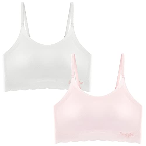 Happy Cherry Girls Seamless Wire-Free Stretch Training Cami Sports Bras Ultra Comfort